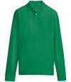 04441 Pacific LSL SOL'S Unisex Pacific Long Sleeve Piqué Polo Shirt Kelly Green colour image